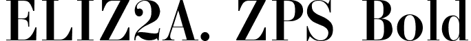 ELIZ2A. ZPS Bold font - ELIZ2_A.Z_PS Bold.ttf
