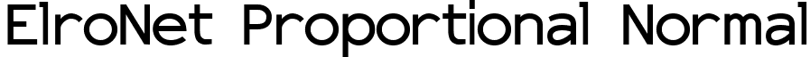 ElroNet Proportional Normal font - ElroNet Proportional Normal.ttf