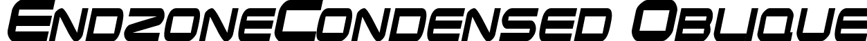 EndzoneCondensed Oblique font - EndzoneCondensed Oblique.ttf