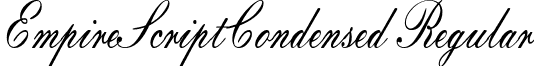 EmpireScriptCondensed Regular font - EmpireScriptCondensed Regular.ttf