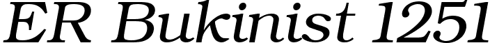 ER Bukinist 1251 font - ER Bukinist 1251 Italic.ttf