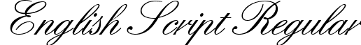 English Script Regular font - English Script.TTF