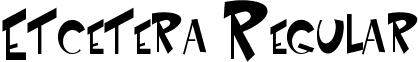 Etcetera Regular font - Etcetera Regular.ttf