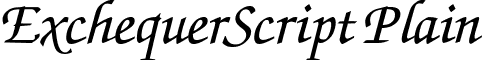 ExchequerScript Plain font - ExchequerScript Plain.ttf