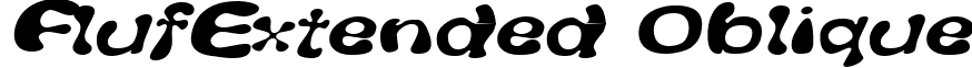 FlufExtended Oblique font - FlufExtended Oblique.ttf