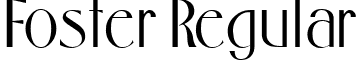 Foster Regular font - fost.ttf