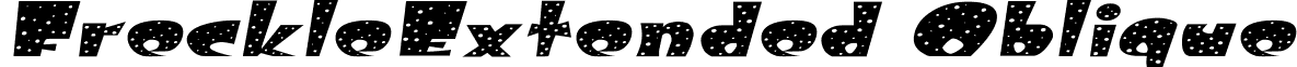 FreckleExtended Oblique font - FreckleExtended Oblique.ttf