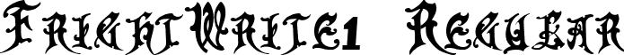 FrightWrite1 Regular font - FrightWrite1 Regular.ttf