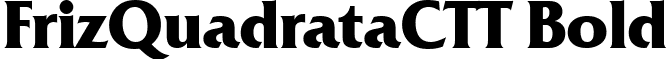 FrizQuadrataCTT Bold font - FrizQuadrataCTT Bold.ttf