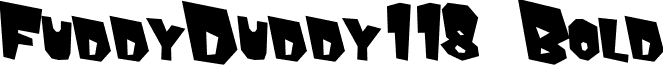 FuddyDuddy118 Bold font - FuddyDuddy118 Bold.ttf