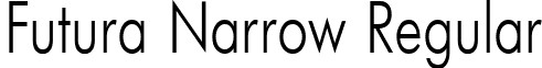 Futura Narrow Regular font - Futura Narrow Regular.ttf