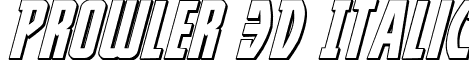 Prowler 3D Italic font - prowler3dital.ttf