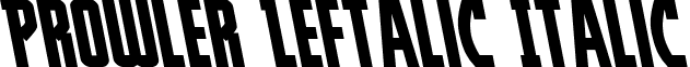 Prowler Leftalic Italic font - prowlerleft.ttf