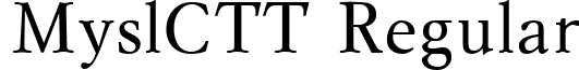MyslCTT Regular font - MyslCTT Regular.ttf