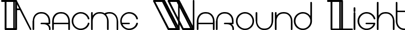 Aracme Waround Light font - Aracme Waround Light.ttf