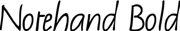 Notehand Bold font - notehandbold.ttf