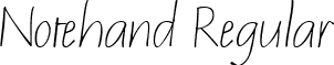 Notehand Regular font - notehn.ttf