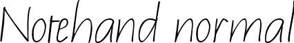 Notehand normal font - notehandregular.ttf