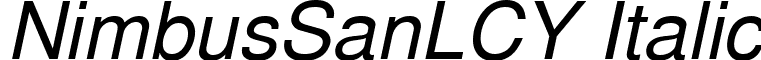 NimbusSanLCY Italic font - NimbusSanLCY Italic.ttf