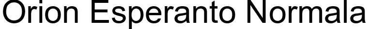 Orion Esperanto Normala font - Orion Esperanto Normala.ttf