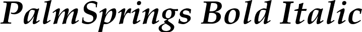 PalmSprings Bold Italic font - PalmSprings Bold Italic.ttf