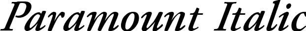 Paramount Italic font - Paramount Italic.ttf