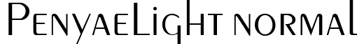 PenyaeLight normal font - penyael.ttf