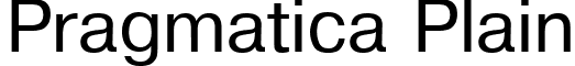 Pragmatica Plain font - Pragmatica Plain.ttf