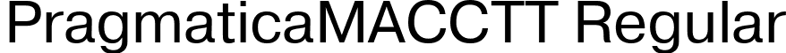 PragmaticaMACCTT Regular font - PragmaticaMACCTT Regular.ttf