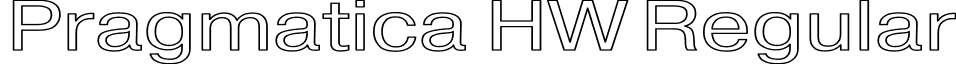 Pragmatica HW Regular font - Pragmatica HW Regular.ttf