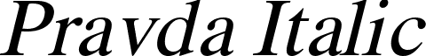 Pravda Italic font - Pravda Italic.ttf