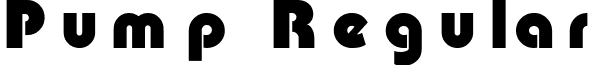 Pump Regular font - Pump Regular.ttf