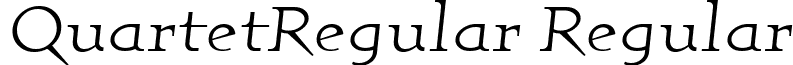 QuartetRegular Regular font - QuartetRegular Regular.ttf