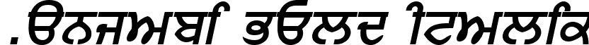 Punjabi Bold Italic font - Punjabi Bold Italic.ttf