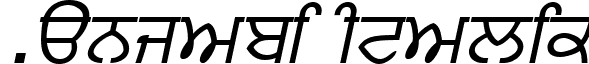 Punjabi Italic font - Punjabi Italic.ttf