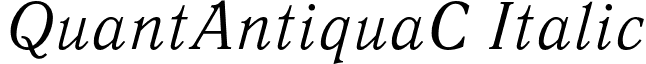 QuantAntiquaC Italic font - QuantAntiquaC-Italic.otf