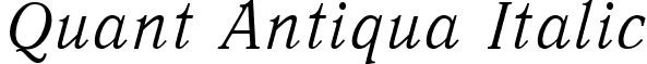 Quant Antiqua Italic font - Quant Antiqua Italic.ttf