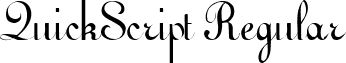 QuickScript Regular font - QuickScript Regular.ttf