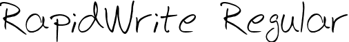 RapidWrite Regular font - RapidWrite Regular.ttf