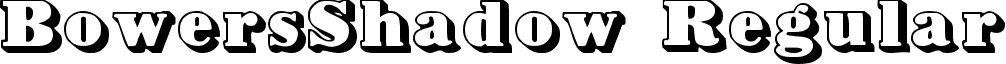 BowersShadow Regular font - BOWSHADW.TTF