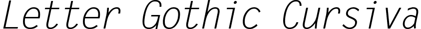 Letter Gothic Cursiva font - Letter Gothic Cursiva.ttf