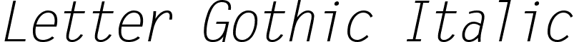 Letter Gothic Italic font - LETGOTI.TTF