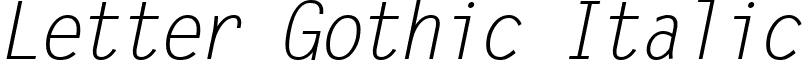 Letter Gothic Italic font - LETR46W.TTF