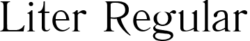 Liter Regular font - Liter Regular.ttf