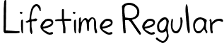 Lifetime Regular font - Lifetime Regular.ttf