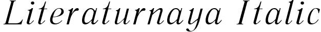 Literaturnaya Italic font - Literaturnaya Italic.ttf