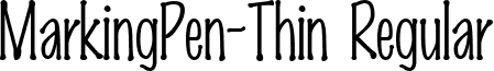 MarkingPen-Thin Regular font - markingpen-thinregular.ttf