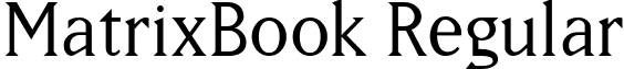 MatrixBook Regular font - MatrixBook Regular.ttf