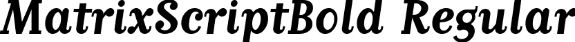 MatrixScriptBold Regular font - MatrixScriptBold Regular.ttf