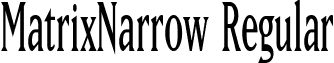 MatrixNarrow Regular font - MatrixNarrow Regular.ttf